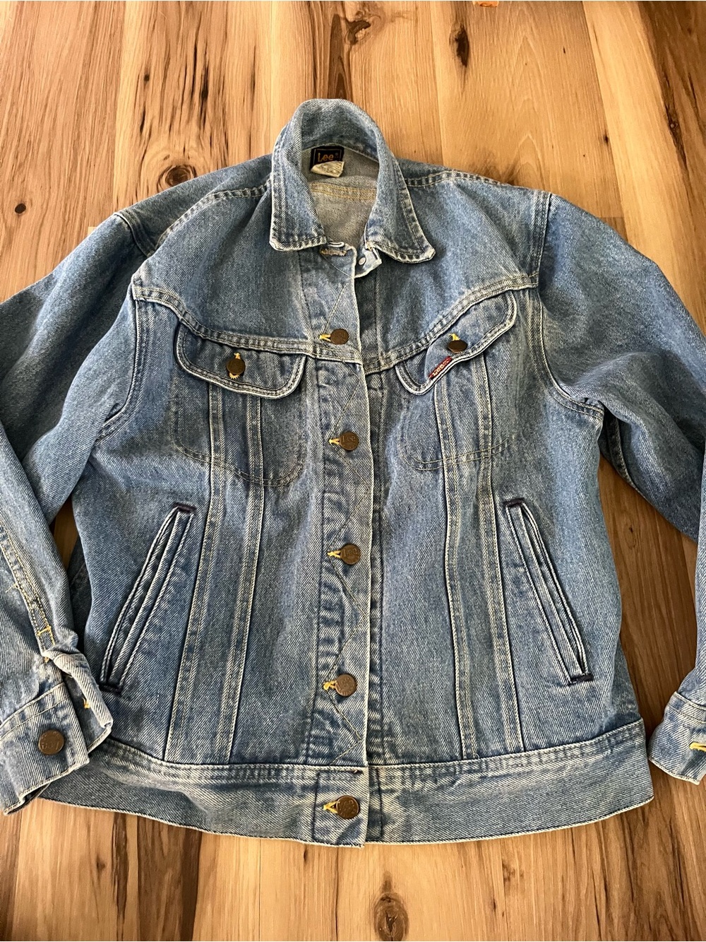 Vintage Lee Riders Jacket Mens Blue Denim Trucker Made in USA  Size S
